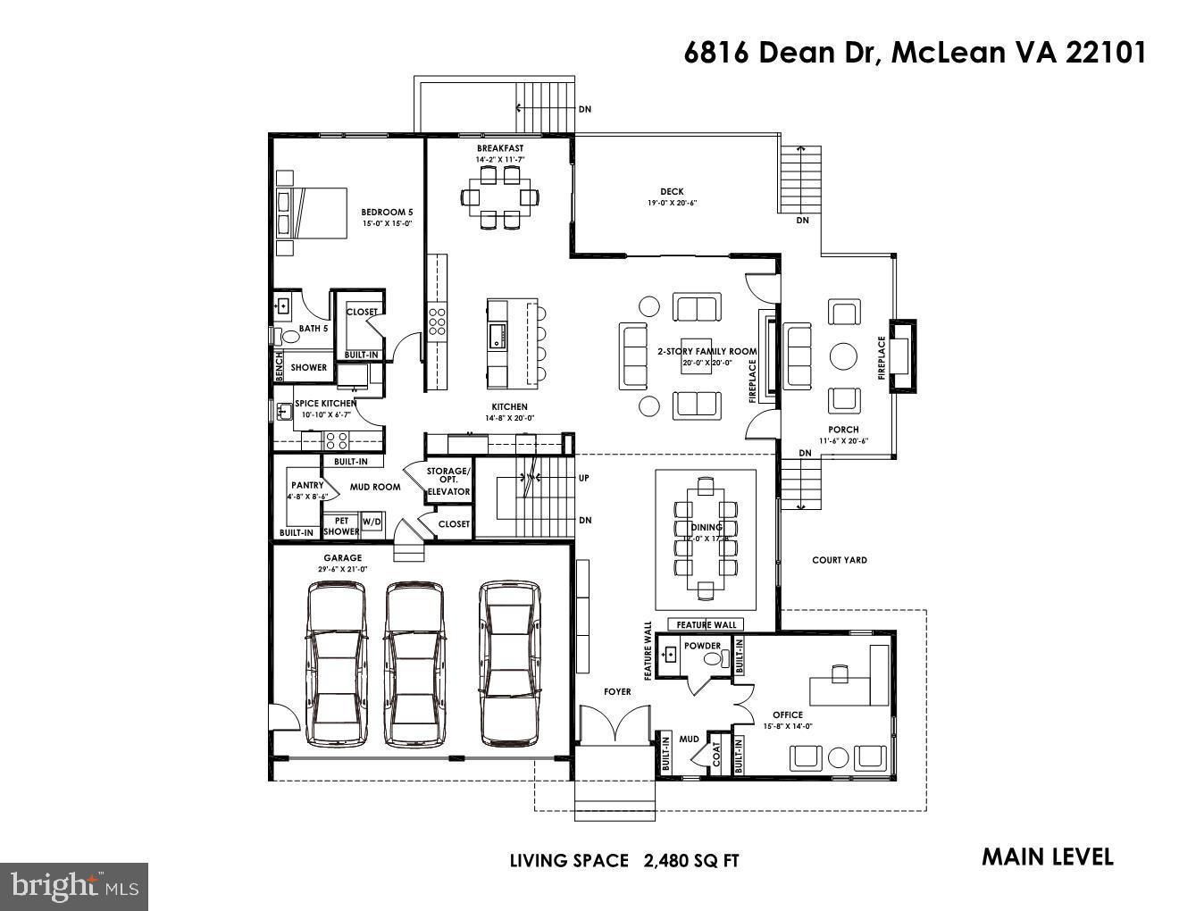 6816 DEAN DR, MCLEAN, Virginia 22101, 7 Bedrooms Bedrooms, 15 Rooms Rooms,6 BathroomsBathrooms,Residential,For sale,6816 DEAN DR,VAFX2269240 MLS # VAFX2269240
