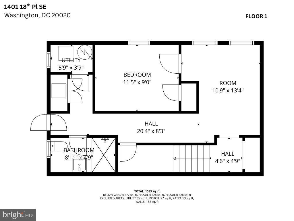 1401 18TH PL SE, WASHINGTON, District Of Columbia 20020, 4 Bedrooms Bedrooms, ,2 BathroomsBathrooms,Residential,For sale,1401 18TH PL SE,DCDC2228034 MLS # DCDC2228034