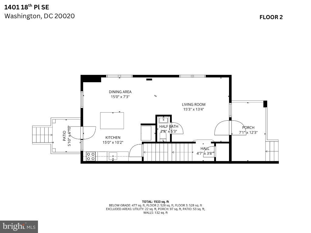 1401 18TH PL SE, WASHINGTON, District Of Columbia 20020, 4 Bedrooms Bedrooms, ,2 BathroomsBathrooms,Residential,For sale,1401 18TH PL SE,DCDC2228034 MLS # DCDC2228034