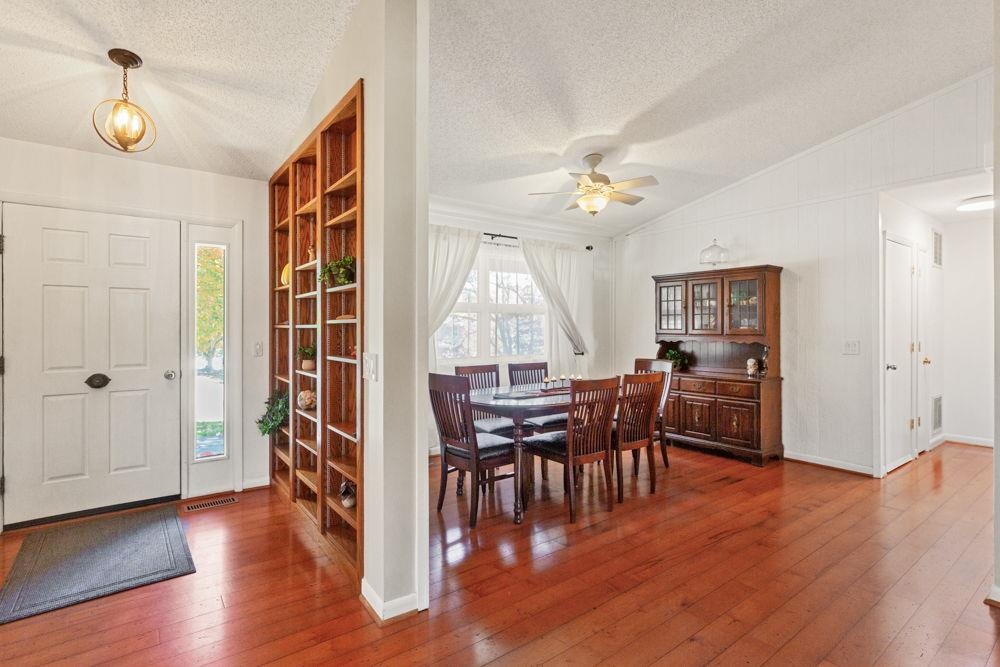 that leads to living room and dining area. that leads to living room and dining area.