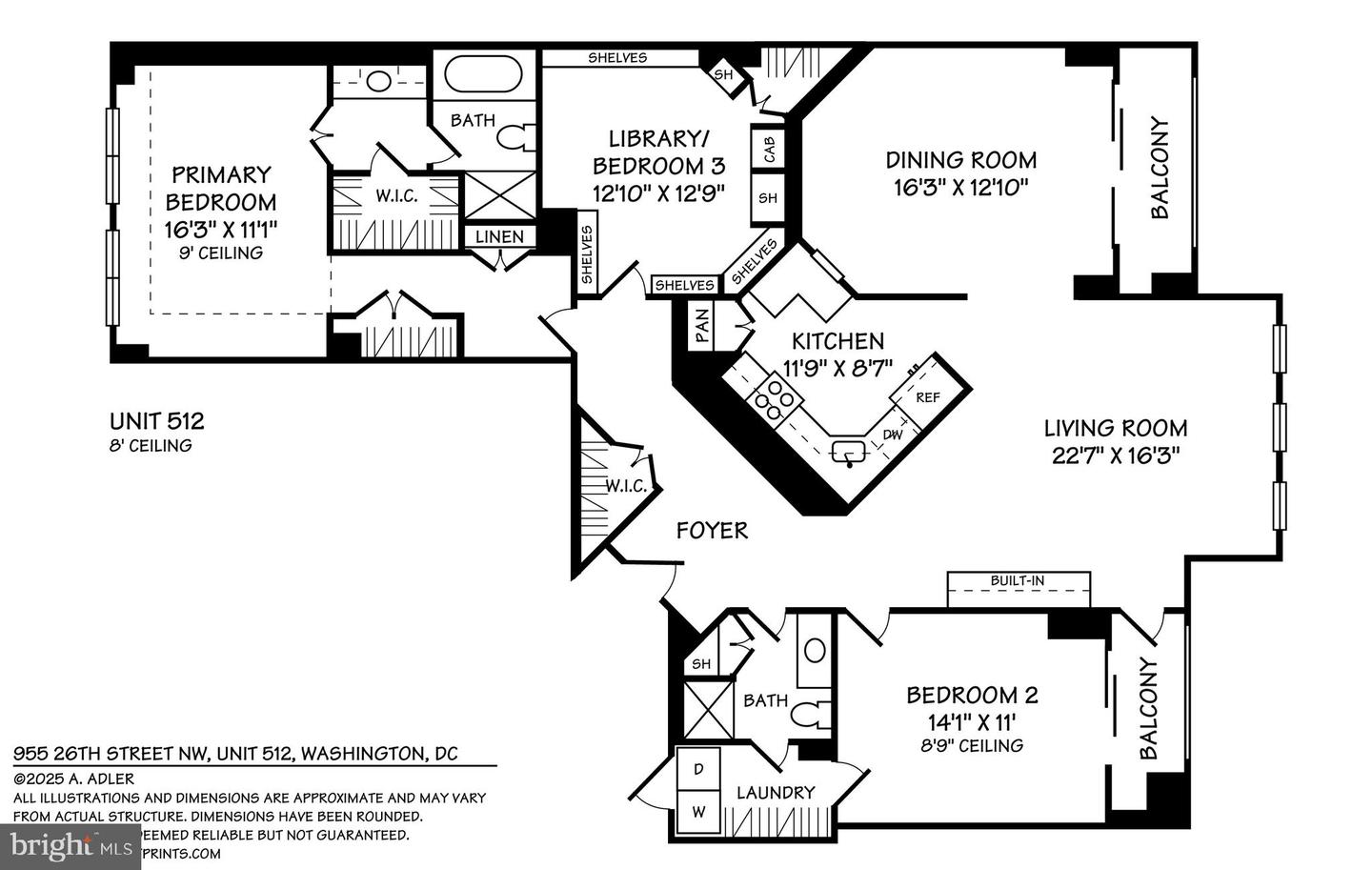 955 26TH ST NW #512, WASHINGTON, District Of Columbia 20037, 2 Bedrooms Bedrooms, ,2 BathroomsBathrooms,Residential,For sale,955 26TH ST NW #512,DCDC2203004 MLS # DCDC2203004