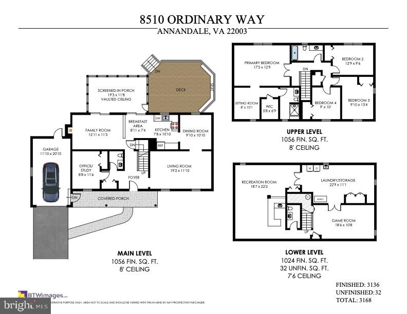 8510 ORDINARY WAY, ANNANDALE, Virginia 22003, 4 Bedrooms Bedrooms, ,2 BathroomsBathrooms,Residential,For sale,8510 ORDINARY WAY,VAFX2276230 MLS # VAFX2276230