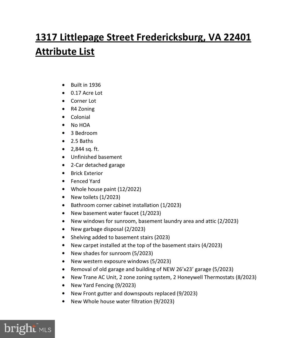 1317 LITTLEPAGE ST, FREDERICKSBURG, Virginia 22401, 3 Bedrooms Bedrooms, ,2 BathroomsBathrooms,Residential,For sale,1317 LITTLEPAGE ST,VAFB2009018 MLS # VAFB2009018