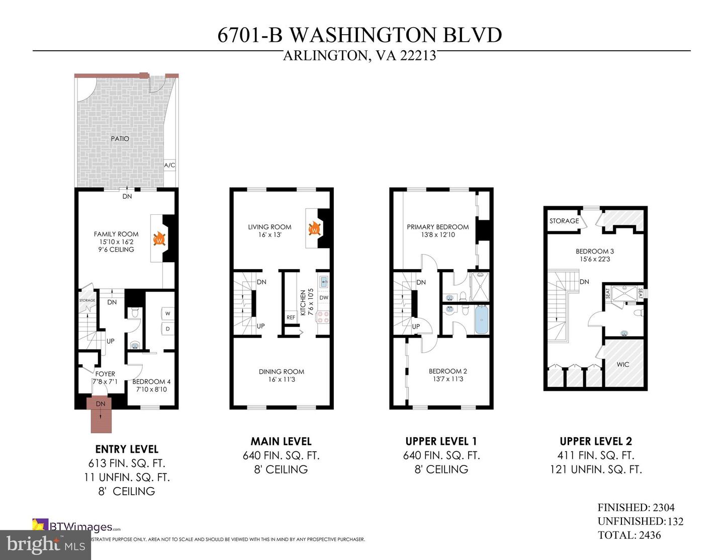 6701 WASHINGTON BLVD #B, ARLINGTON, Virginia 22213, 4 Bedrooms Bedrooms, ,3 BathroomsBathrooms,Residential,For sale,6701 WASHINGTON BLVD #B,VAAR2065906 MLS # VAAR2065906