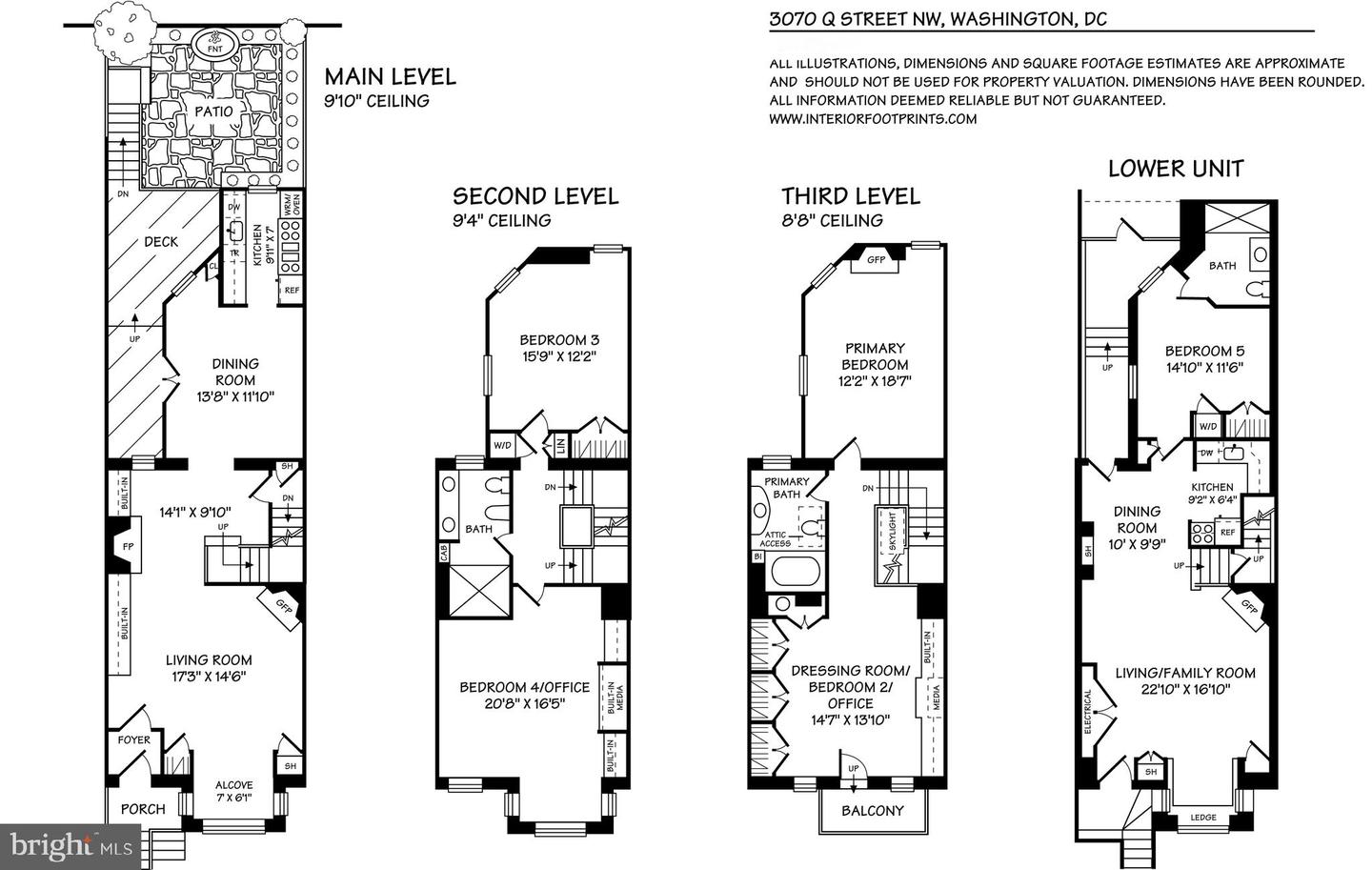 3070 Q ST NW, WASHINGTON, District Of Columbia 20007, 5 Bedrooms Bedrooms, ,3 BathroomsBathrooms,Residential,For sale,3070 Q ST NW,DCDC2232752 MLS # DCDC2232752