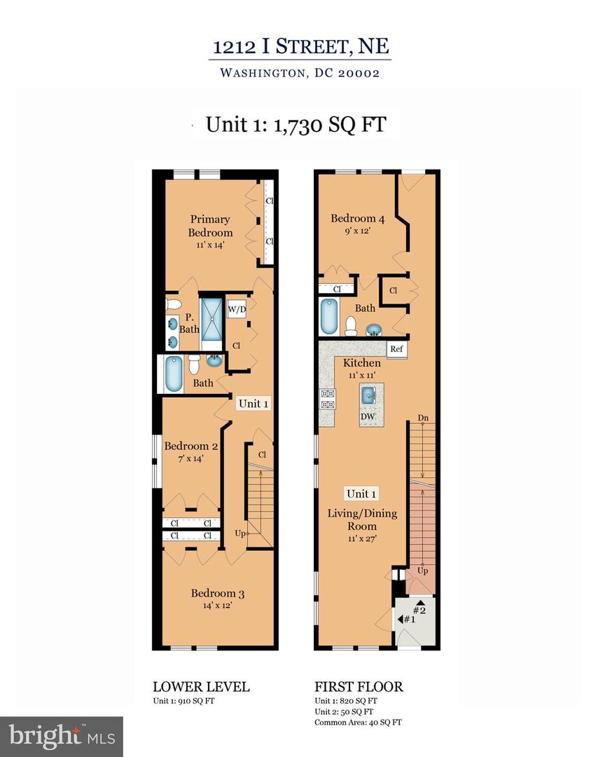 1212 I ST NE #A, WASHINGTON, District Of Columbia 20002, 4 Bedrooms Bedrooms, ,3 BathroomsBathrooms,Residential,For sale,1212 I ST NE #A,DCDC2149980 MLS # DCDC2149980