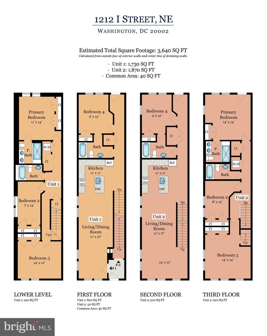 1212 I ST NE #B, WASHINGTON, District Of Columbia 20002, 4 Bedrooms Bedrooms, ,3 BathroomsBathrooms,Residential,For sale,1212 I ST NE #B,DCDC2149982 MLS # DCDC2149982