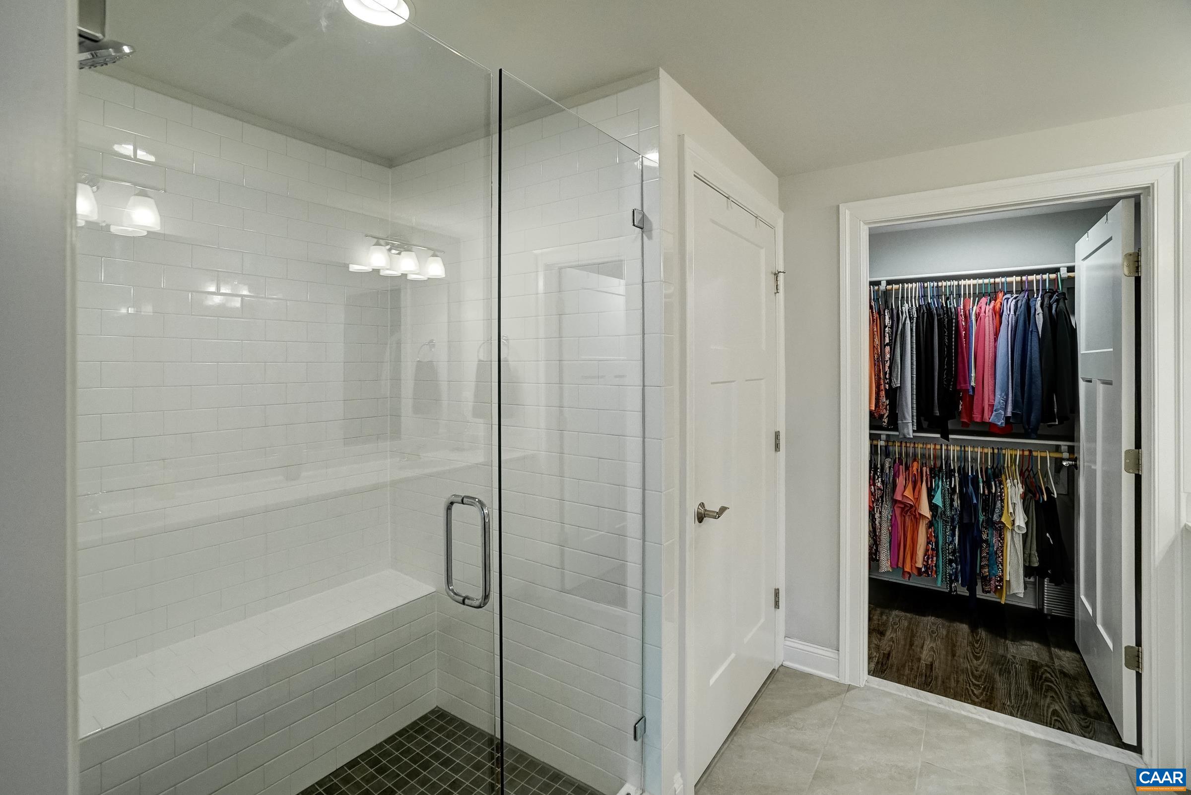 Frameless glass shower. Frameless glass shower.