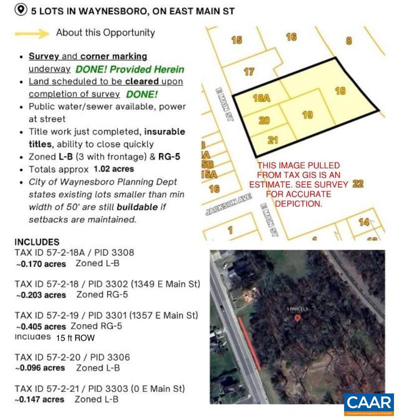 1357 E MAIN ST, WAYNESBORO, Virginia 22980, ,Land,For sale,1357 E MAIN ST,671599 MLS # 671599