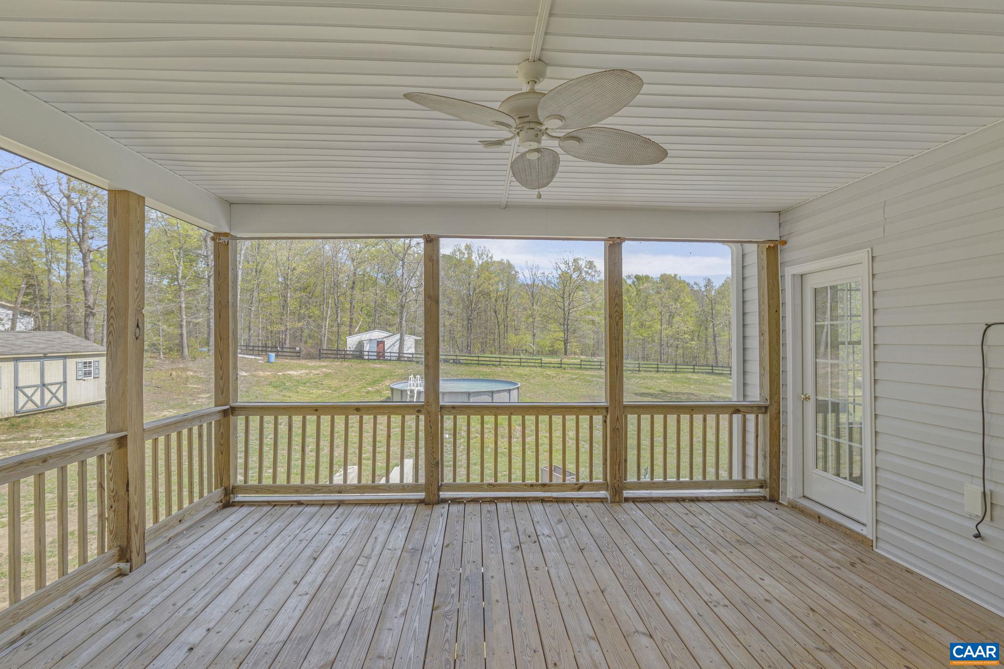 Screened in side porch Screened in side porch
