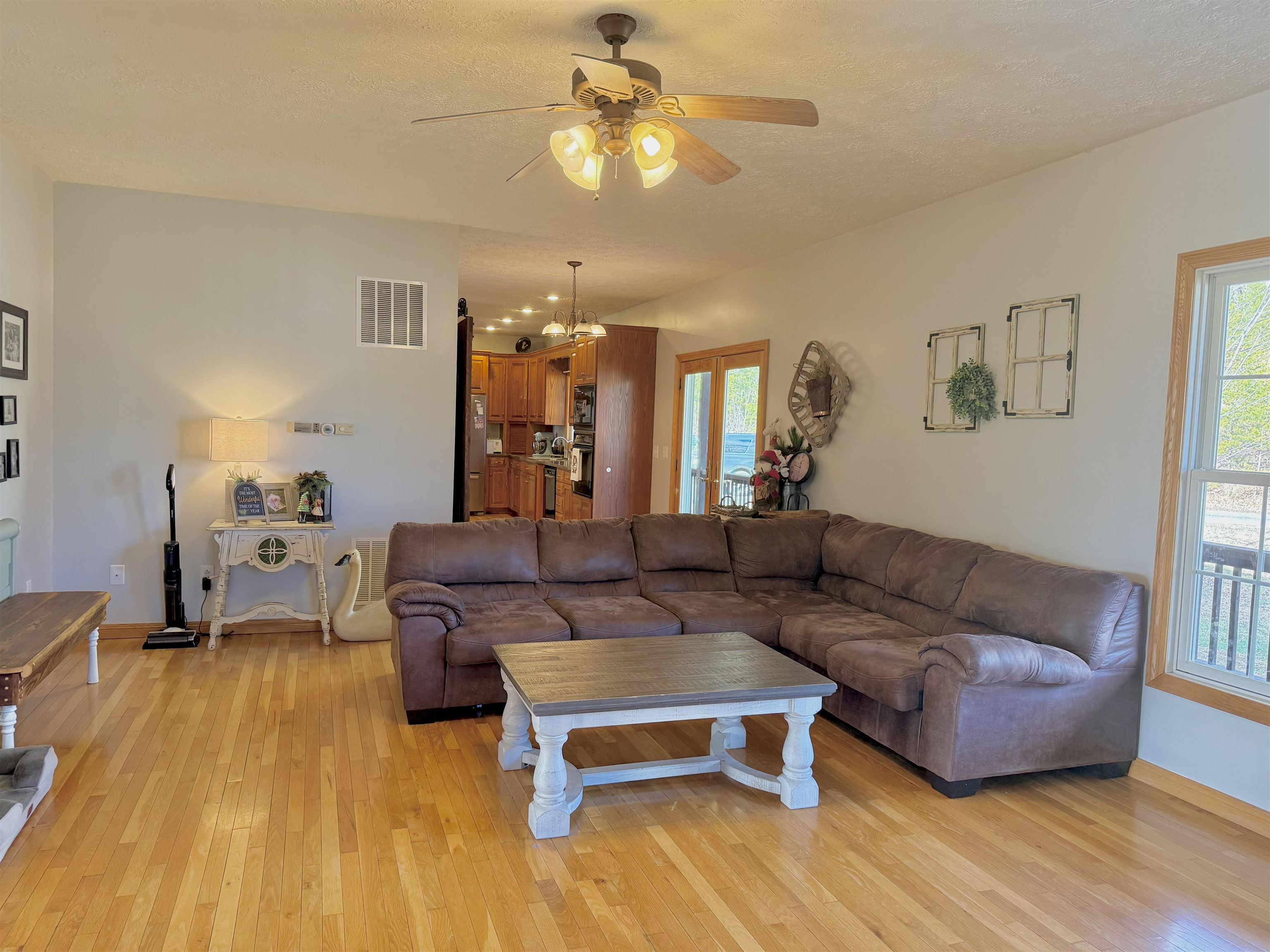Looking into the kitchen