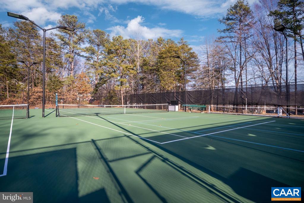 Lit tennis courts is another amenity that is complementary in this incredible community.