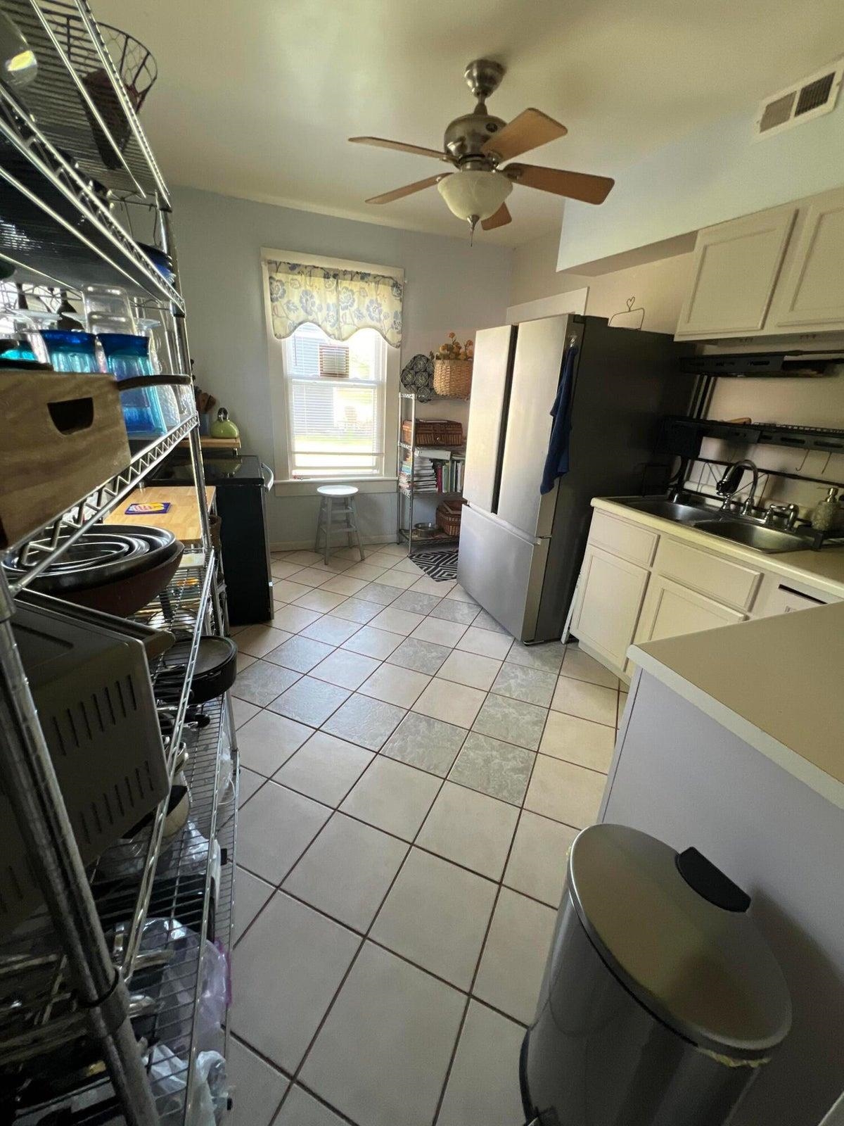 Electric range in the kitchen. Electric range in the kitchen.