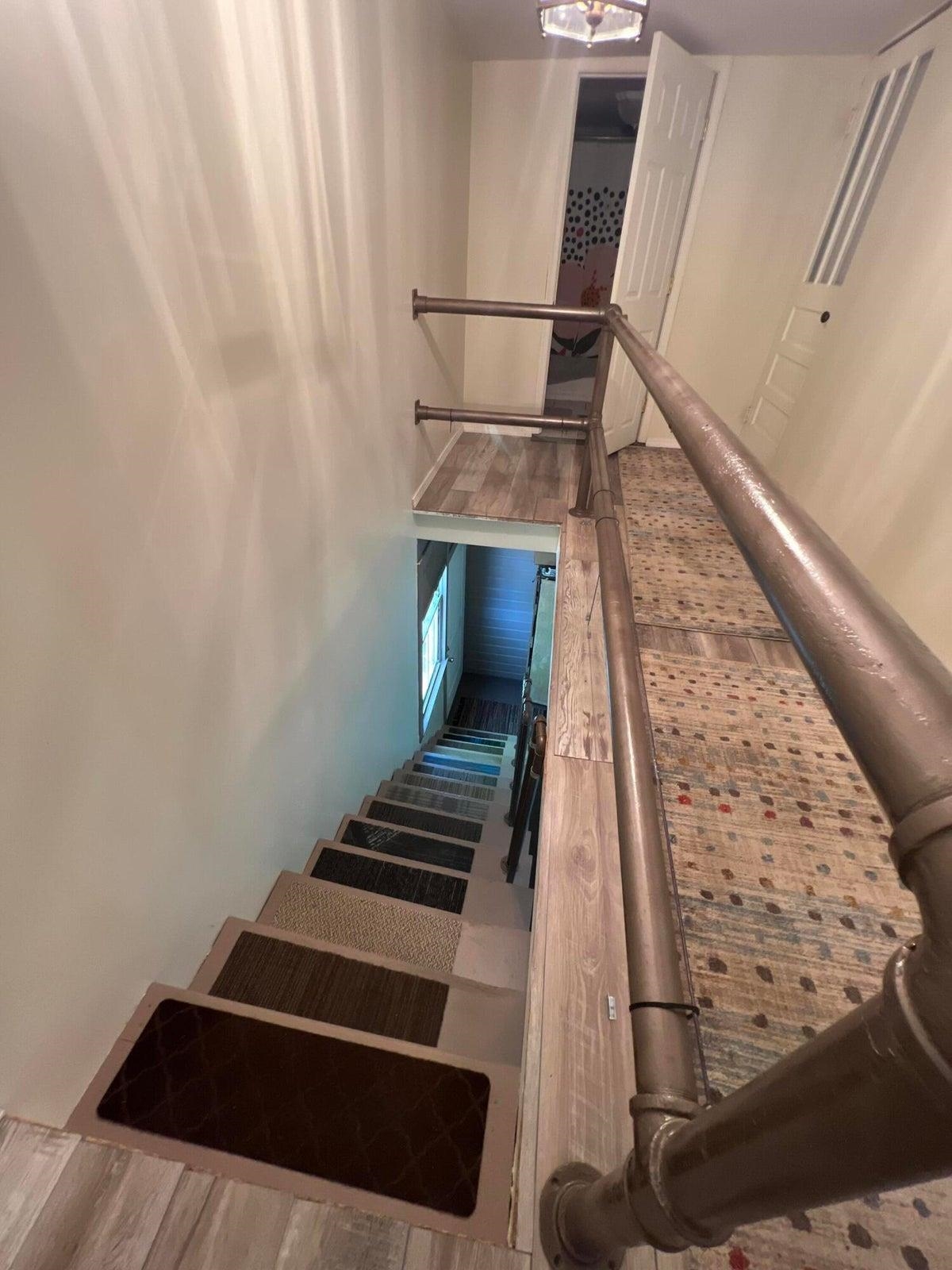 Back stairs leads to a 2nd floor hallway. Back stairs leads to a 2nd floor hallway.