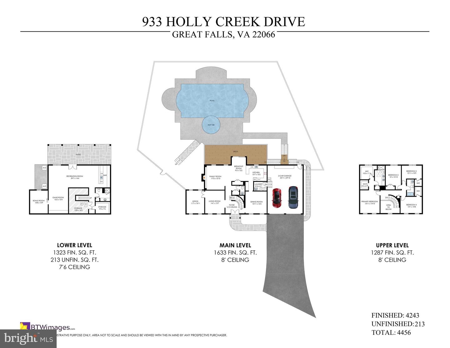 933 HOLLY CREEK DR, GREAT FALLS, Virginia 22066, 5 Bedrooms Bedrooms, ,3 BathroomsBathrooms,Residential,For sale,933 HOLLY CREEK DR,VAFX2245606 MLS # VAFX2245606
