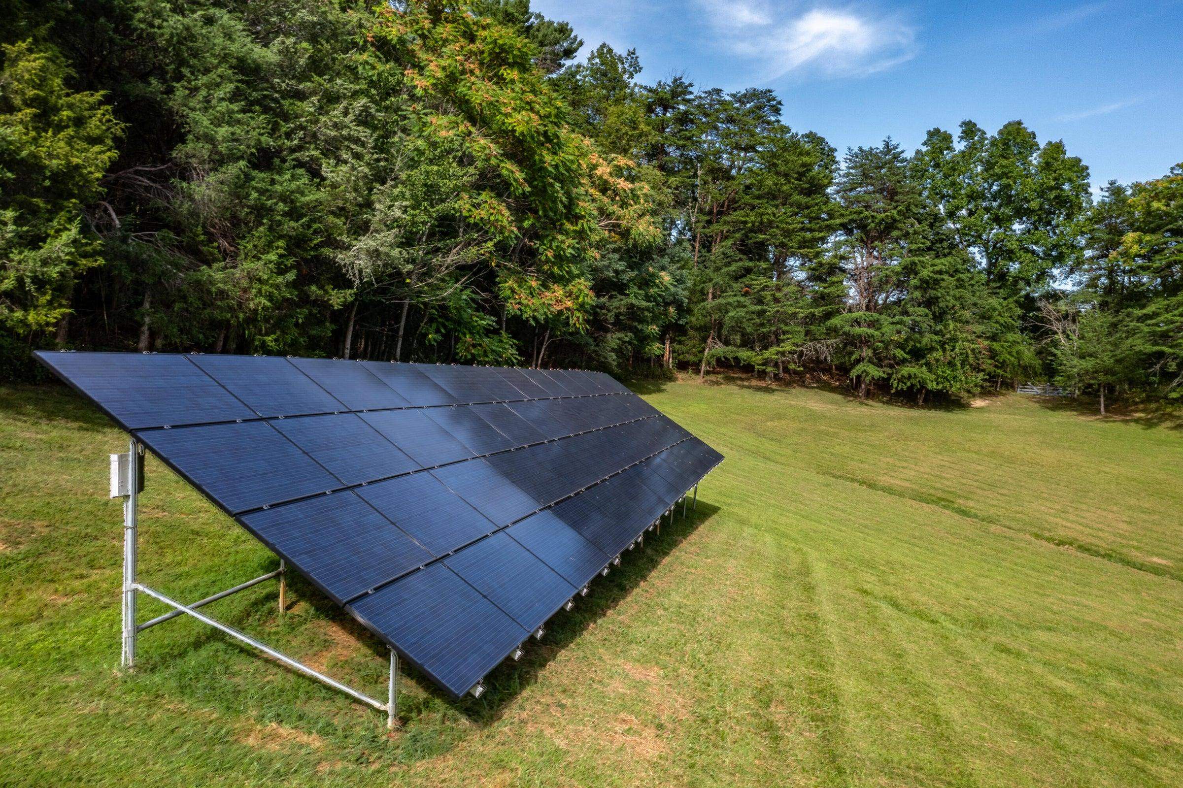 Solar panel cuts power costs to next to nothing.