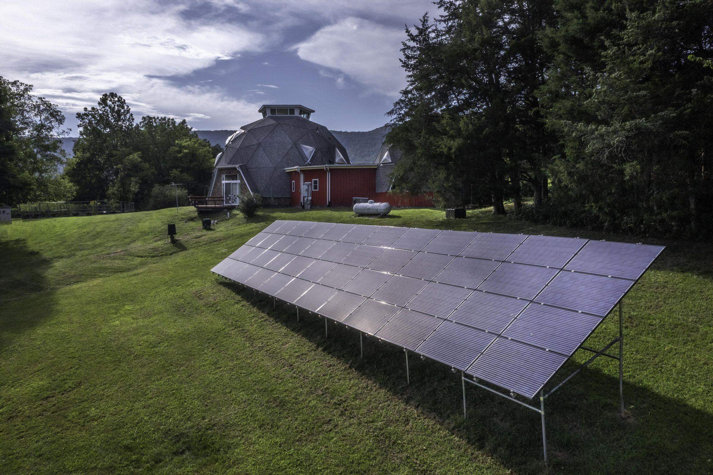 View of the home from the solar panel.