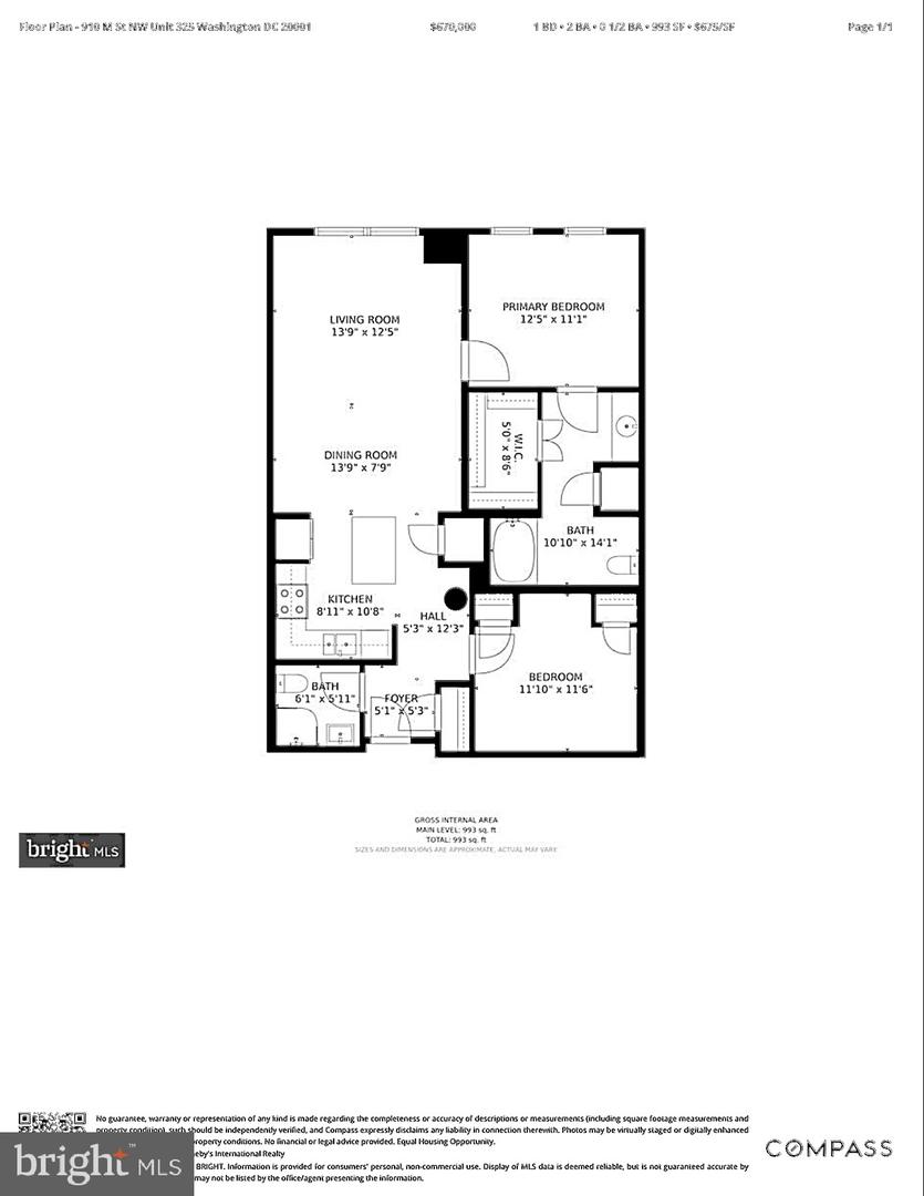 910 M ST NW #325, WASHINGTON, District Of Columbia 20001, 1 Bedroom Bedrooms, ,2 BathroomsBathrooms,Residential,For sale,910 M ST NW #325,DCDC2234904 MLS # DCDC2234904