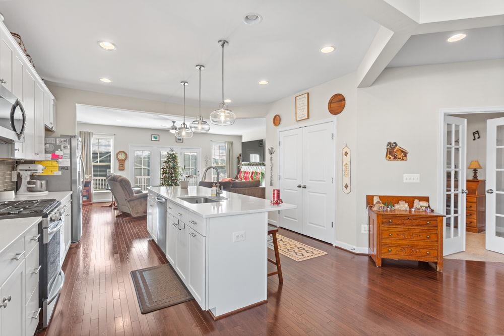 with office/den or extra bedroom off the kitchen.