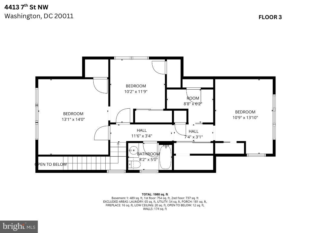 4413 7TH ST NW, WASHINGTON, District Of Columbia 20011, 3 Bedrooms Bedrooms, ,3 BathroomsBathrooms,Residential,For sale,4413 7TH ST NW,DCDC2239908 MLS # DCDC2239908