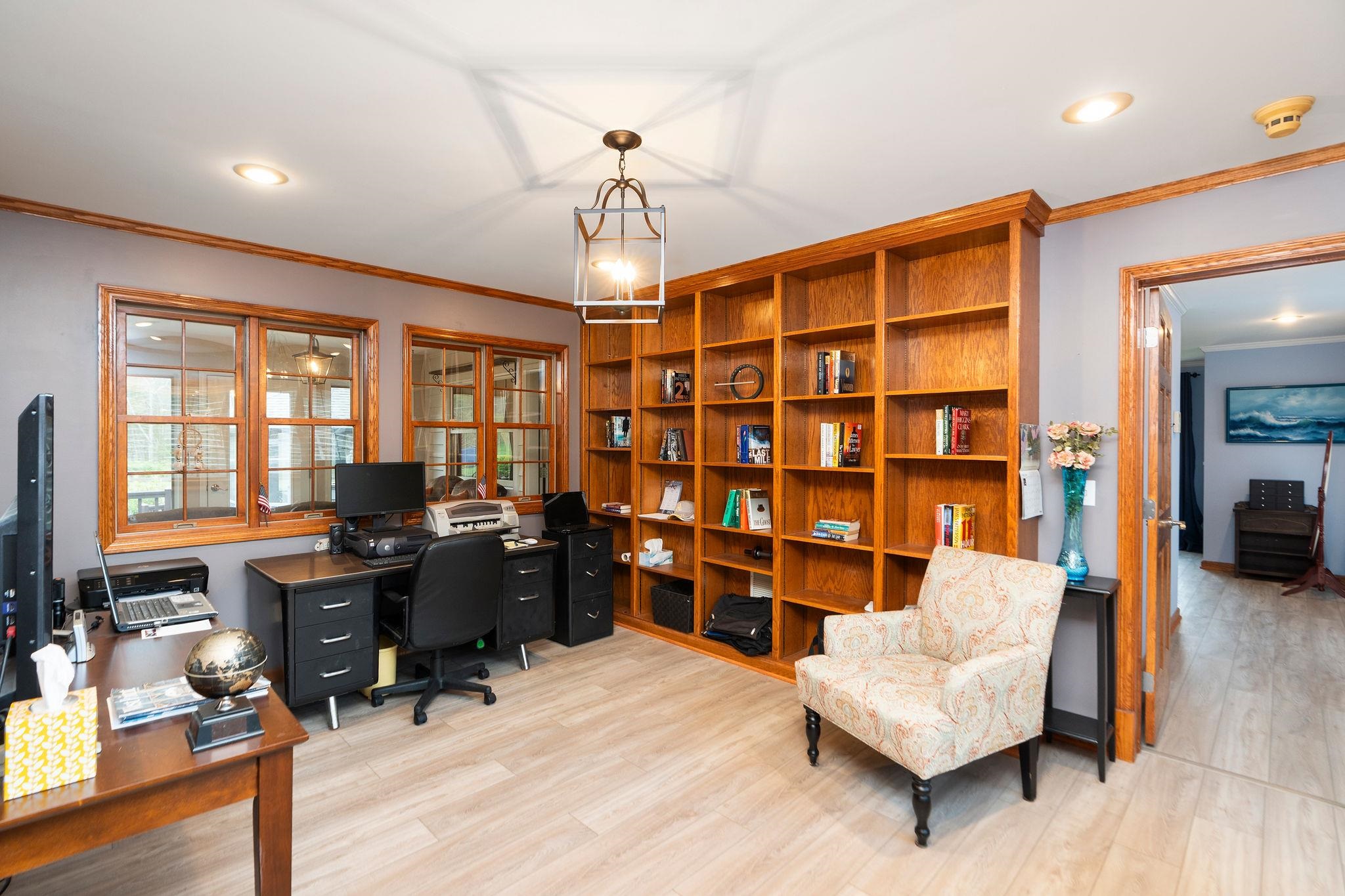 with plenty of shelving for much loved books.