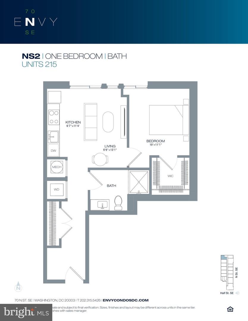 70 N ST SE #N216, WASHINGTON, District Of Columbia 20003, 1 Bedroom Bedrooms, ,1 BathroomBathrooms,Residential,For sale,70 N ST SE #N216,DCDC2241470 MLS # DCDC2241470