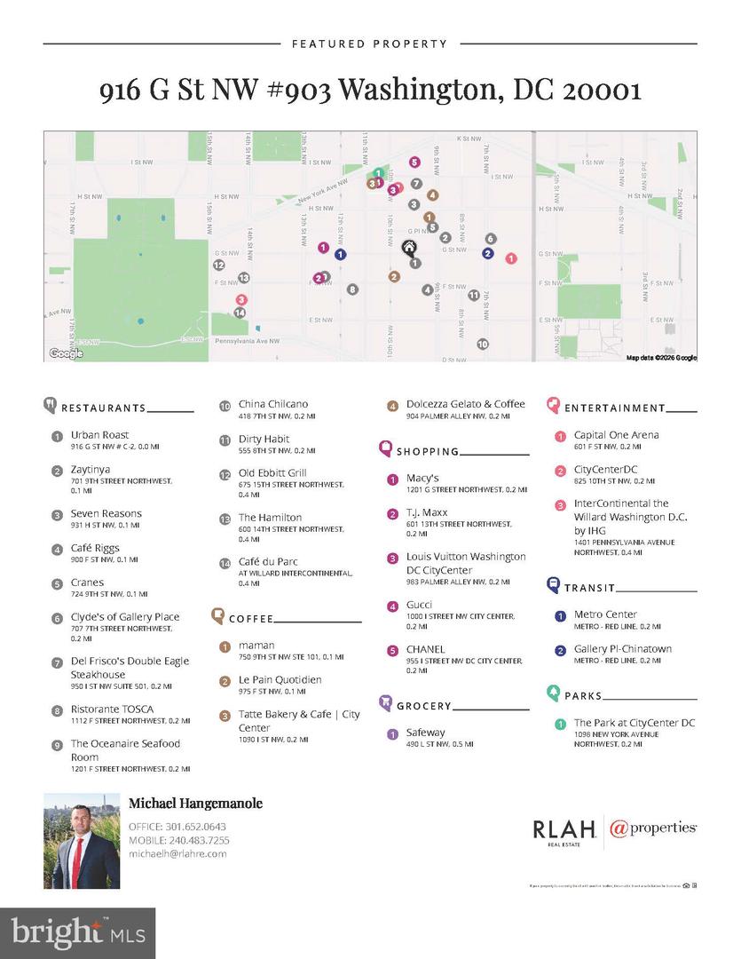 916 G ST NW #903, WASHINGTON, District Of Columbia 20001, 2 Bedrooms Bedrooms, ,2 BathroomsBathrooms,Residential,For sale,916 G ST NW #903,DCDC2240620 MLS # DCDC2240620