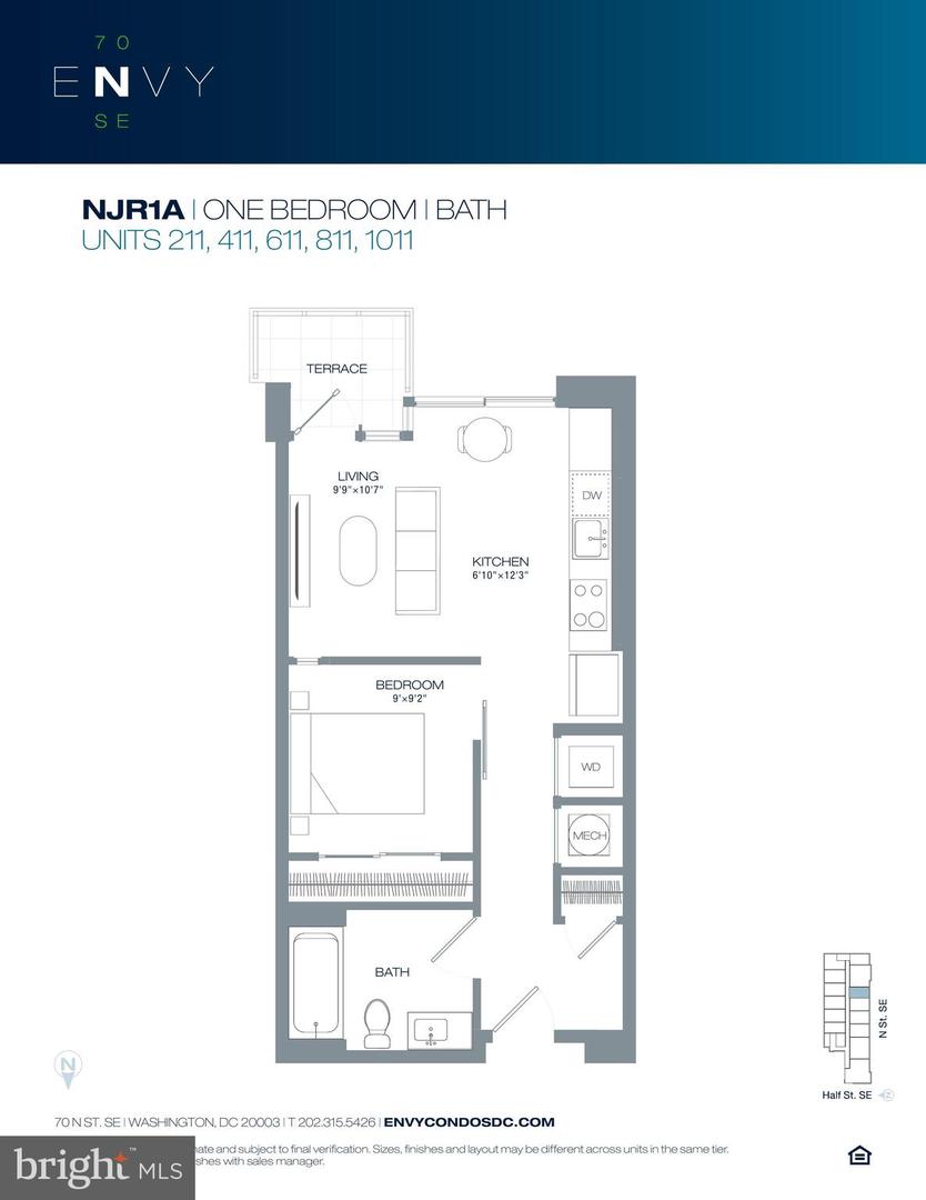 70 N ST SE #211, WASHINGTON, District Of Columbia 20003, 1 Bedroom Bedrooms, ,1 BathroomBathrooms,Residential,For sale,70 N ST SE #211,DCDC2242884 MLS # DCDC2242884