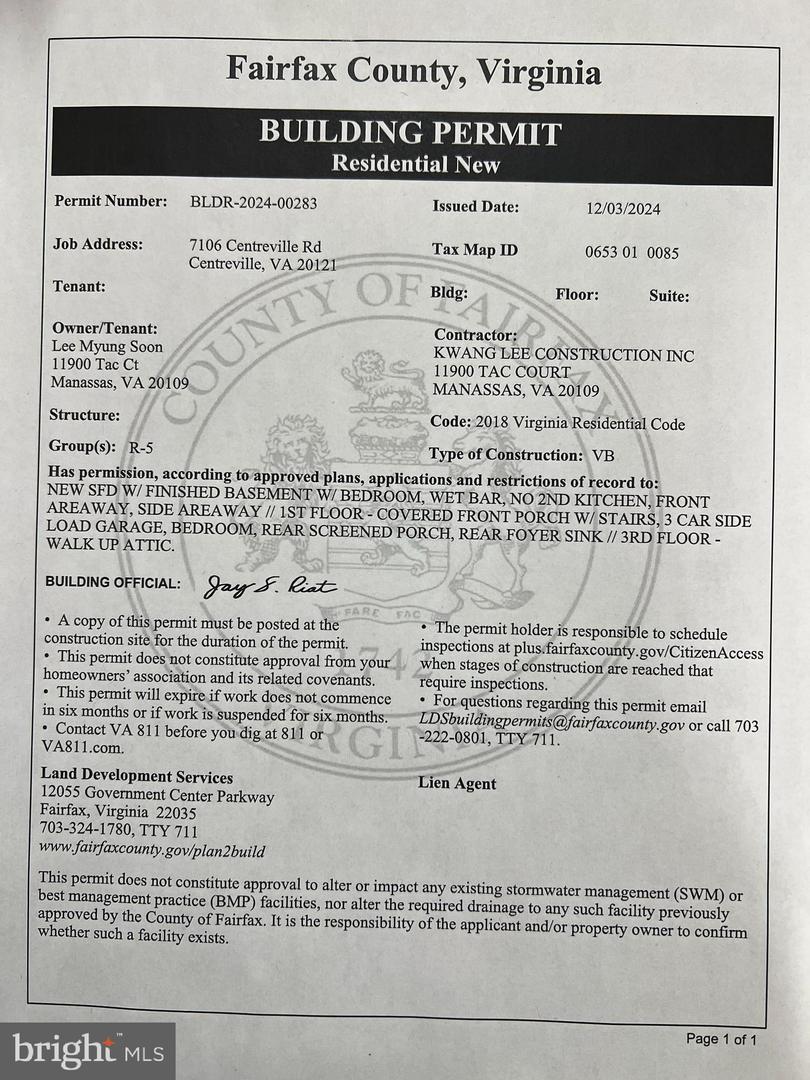 7106 CENTREVILLE RD, CENTREVILLE, Virginia 20121, ,Land,For sale,7106 CENTREVILLE RD,VAFX2287884 MLS # VAFX2287884