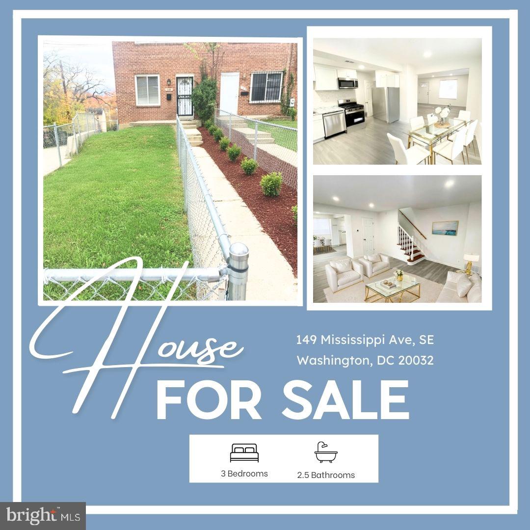149 MISSISSIPPI AVE SE, WASHINGTON, District Of Columbia 20032, 3 Bedrooms Bedrooms, ,2 BathroomsBathrooms,Residential,For sale,149 MISSISSIPPI AVE SE,DCDC2240464 MLS # DCDC2240464 149 MISSISSIPPI AVE SE, WASHINGTON, District Of Columbia 20032, 3 Bedrooms Bedrooms, ,2 BathroomsBathrooms,Residential,For sale,149 MISSISSIPPI AVE SE,DCDC2240464 MLS # DCDC2240464