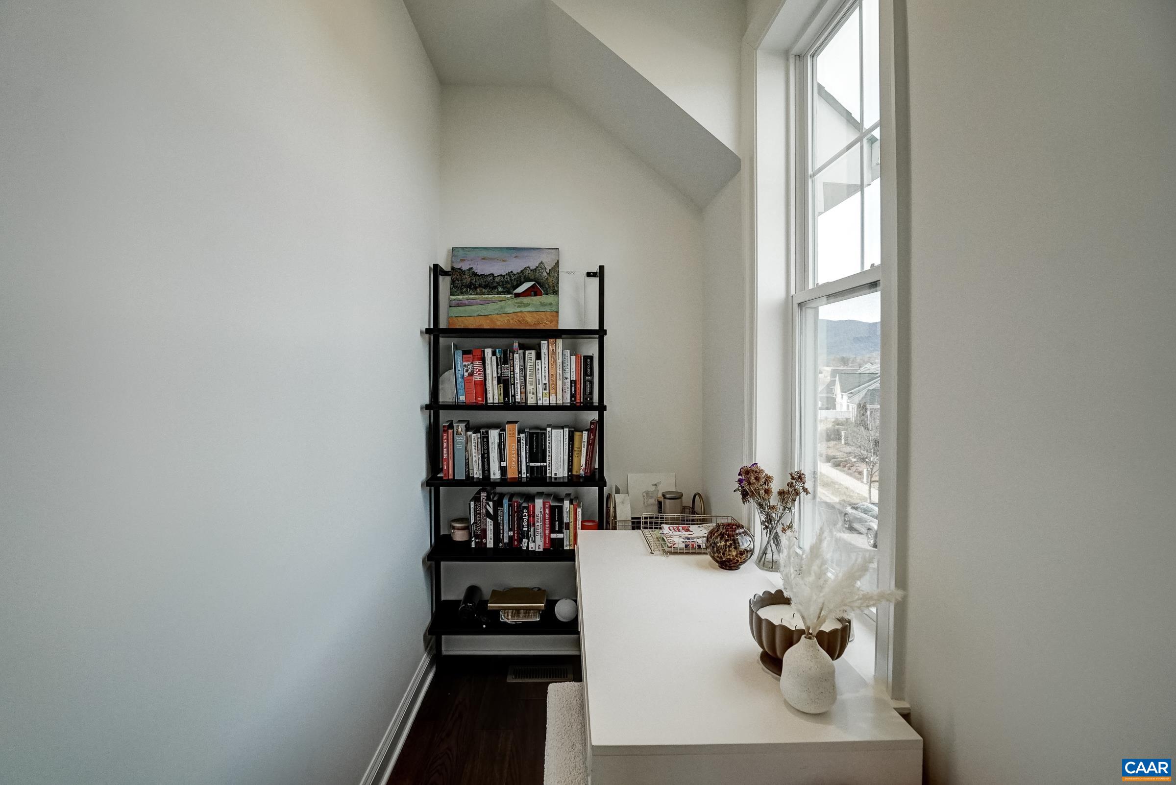Sunny office nook/closet in second bedroom.