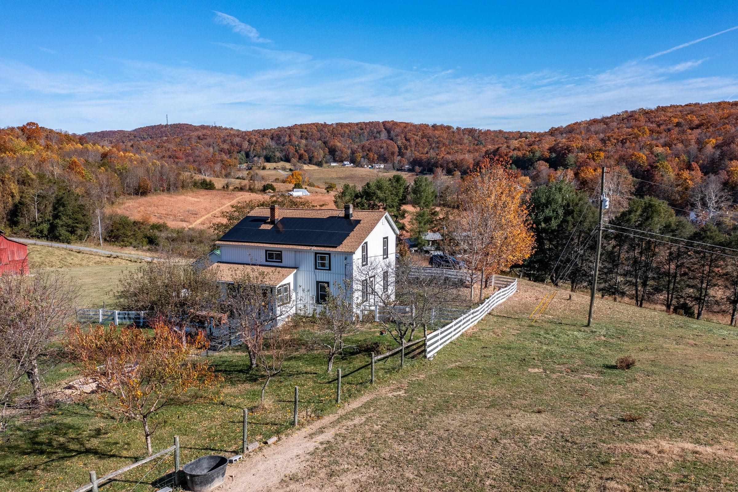 Brand-new solar panels make the home energy-efficient.