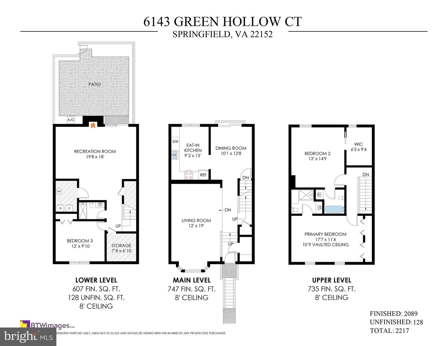 6143 GREEN HOLLOW CT, SPRINGFIELD, Virginia 22152, 3 Bedrooms Bedrooms, ,3 BathroomsBathrooms,Residential,For sale,6143 GREEN HOLLOW CT,VAFX2287174 MLS # VAFX2287174
