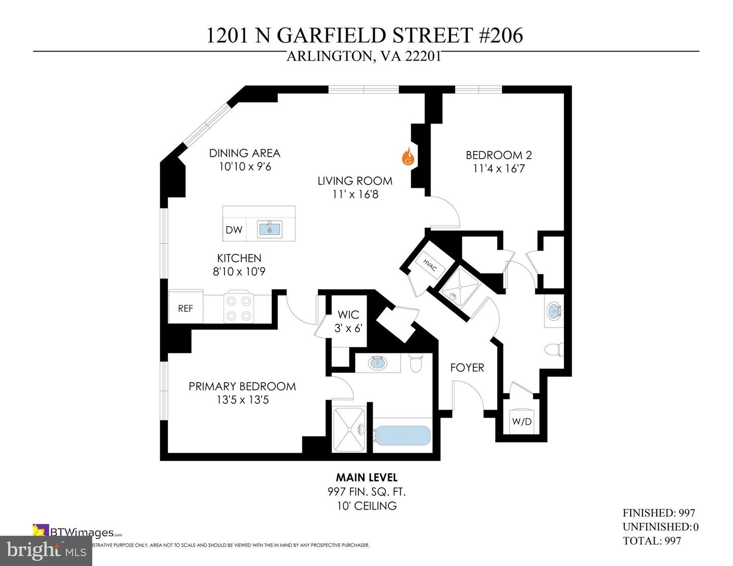 1201 N GARFIELD ST #206, ARLINGTON, Virginia 22201, 2 Bedrooms Bedrooms, ,2 BathroomsBathrooms,Residential,For sale,1201 N GARFIELD ST #206,VAAR2068072 MLS # VAAR2068072