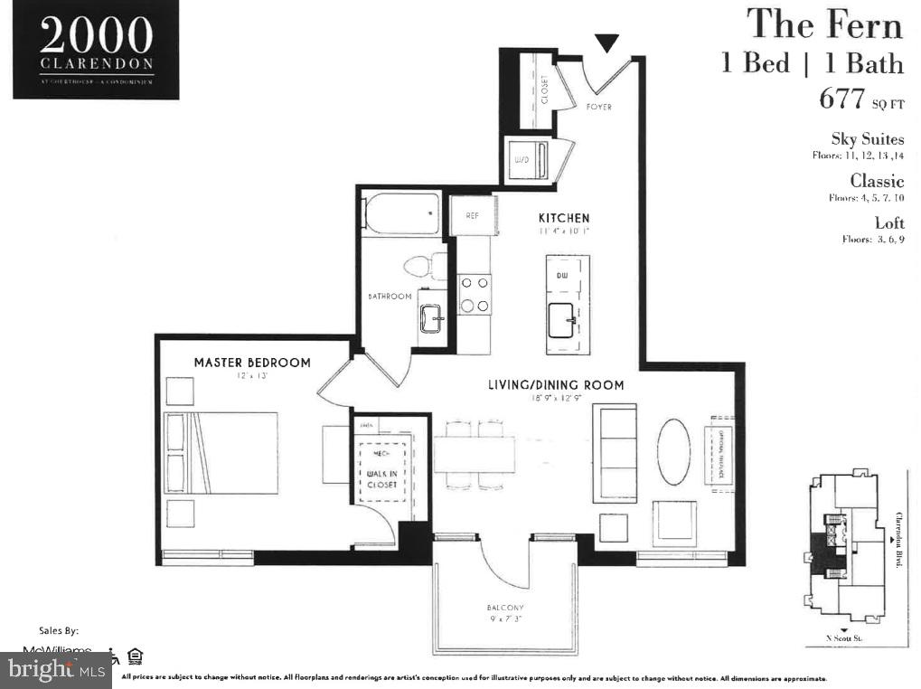 2000 CLARENDON BLVD #1107, ARLINGTON, Virginia 22201, 1 Bedroom Bedrooms, ,1 BathroomBathrooms,Residential,For sale,2000 CLARENDON BLVD #1107,VAAR2068502 MLS # VAAR2068502