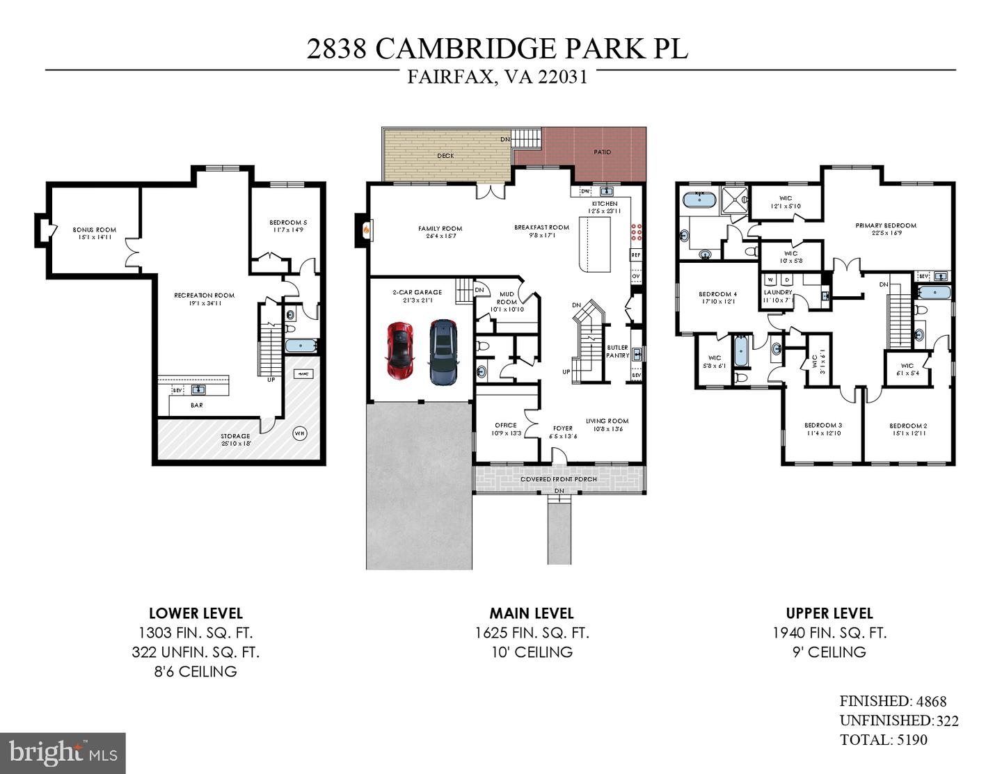 2838 CAMBRIDGE PARK PL, FAIRFAX, Virginia 22031, 5 Bedrooms Bedrooms, ,4 BathroomsBathrooms,Residential,For sale,2838 CAMBRIDGE PARK PL,VAFX2283136 MLS # VAFX2283136