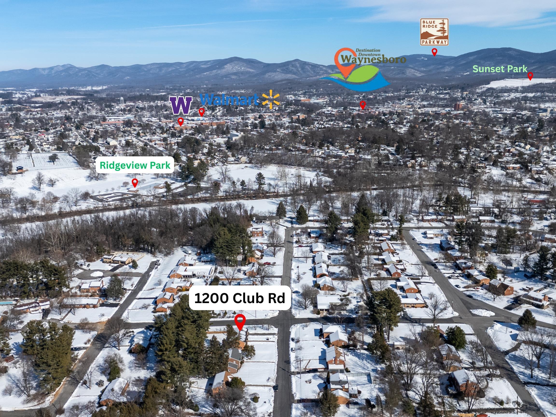 park access at the end of the road