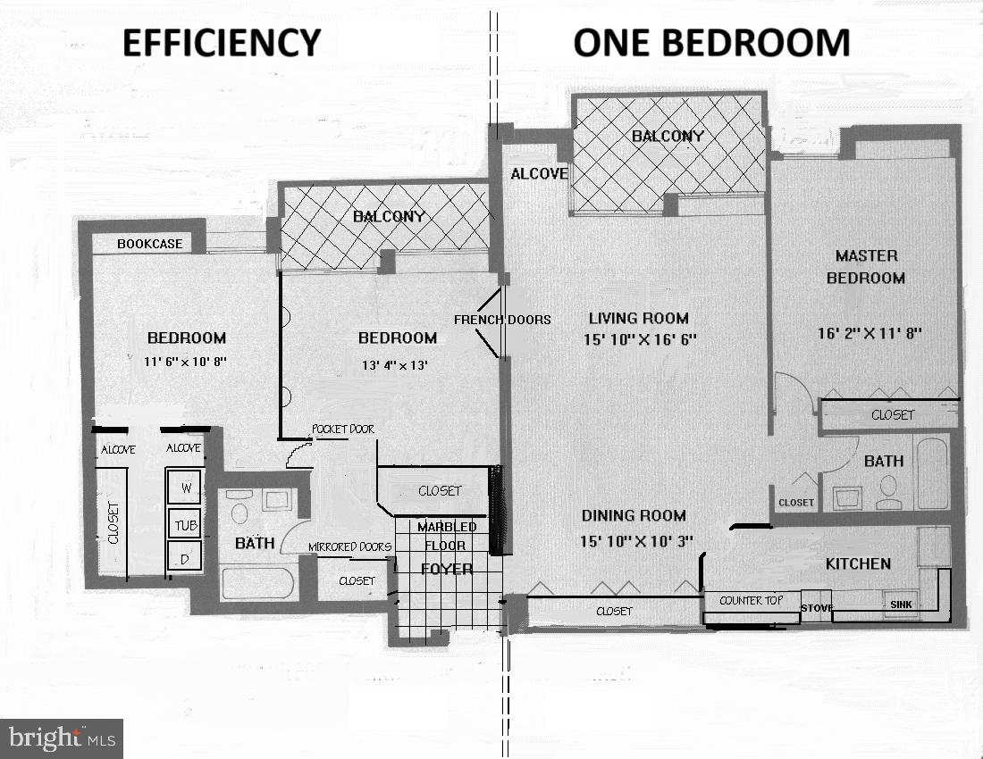 490 M ST SW #W-705 & 709, WASHINGTON, District Of Columbia 20024, 2 Bedrooms Bedrooms, ,2 BathroomsBathrooms,Residential,For sale,490 M ST SW #W-705 & 709,DCDC2198088 MLS # DCDC2198088