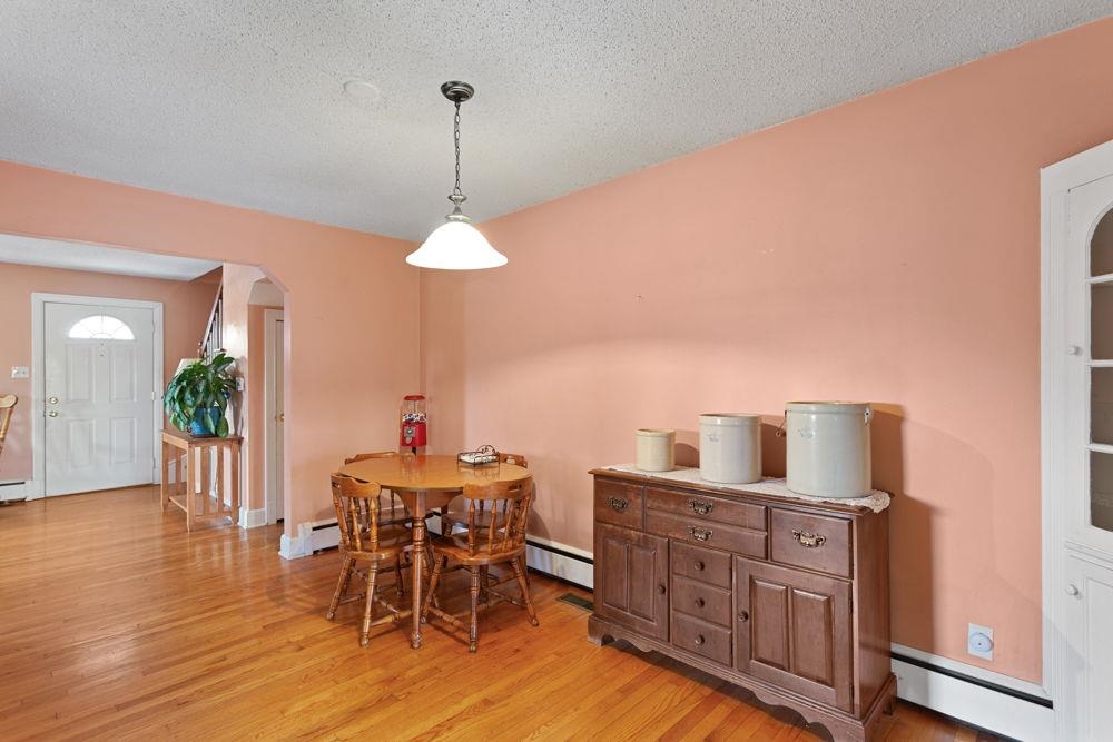 open to living room off kitchen.