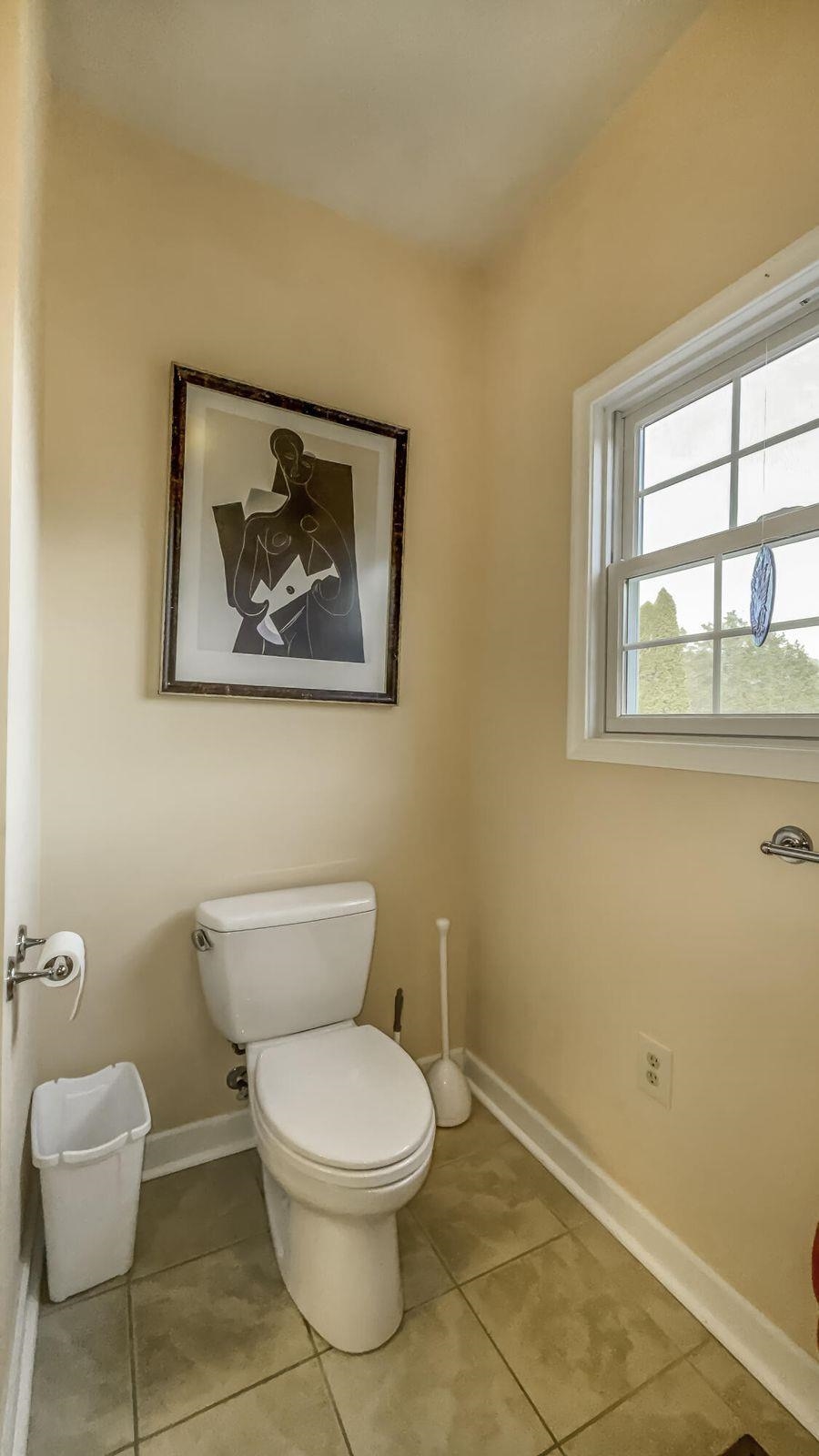 Main level bathroom. Main level bathroom.