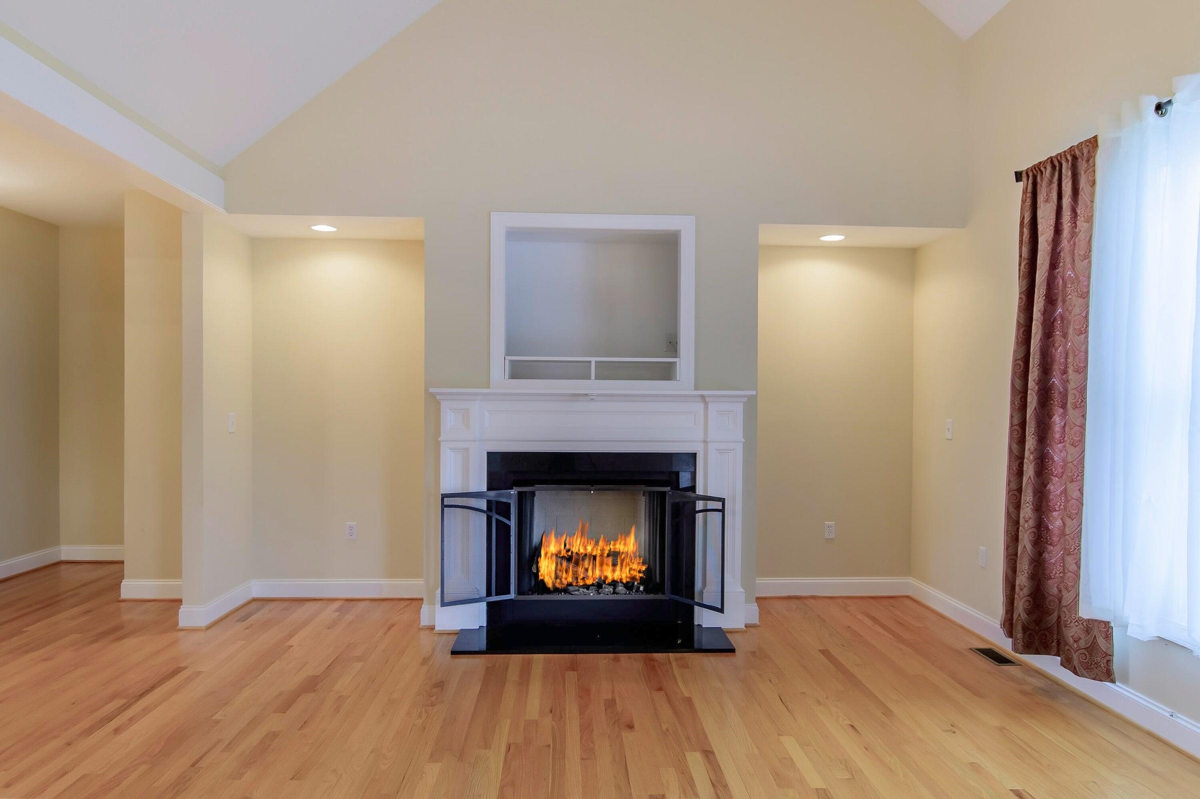 Living room awaits your decor.