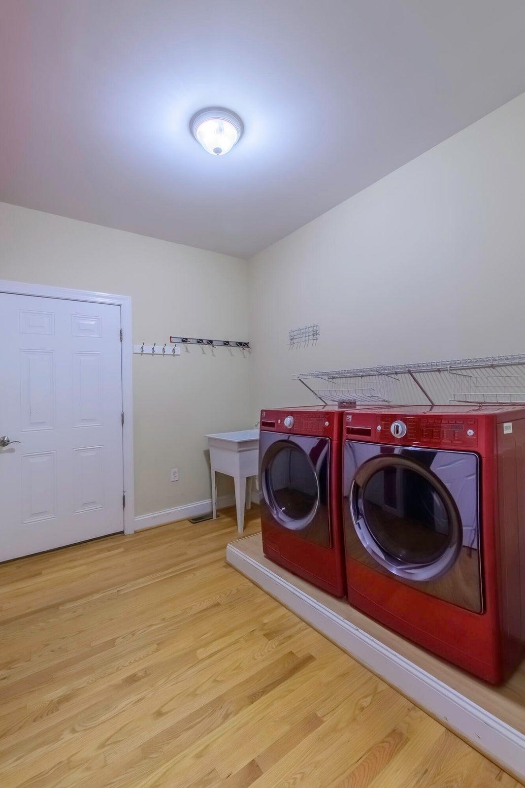 Laundry room on the main level.