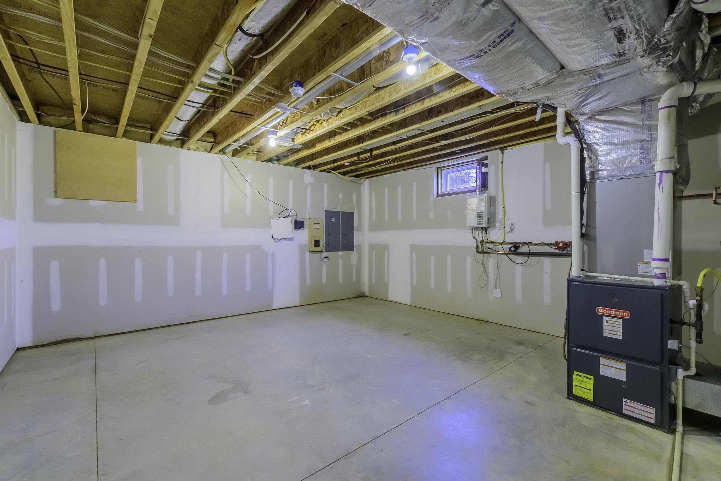 Lower level Storage, Utility Room