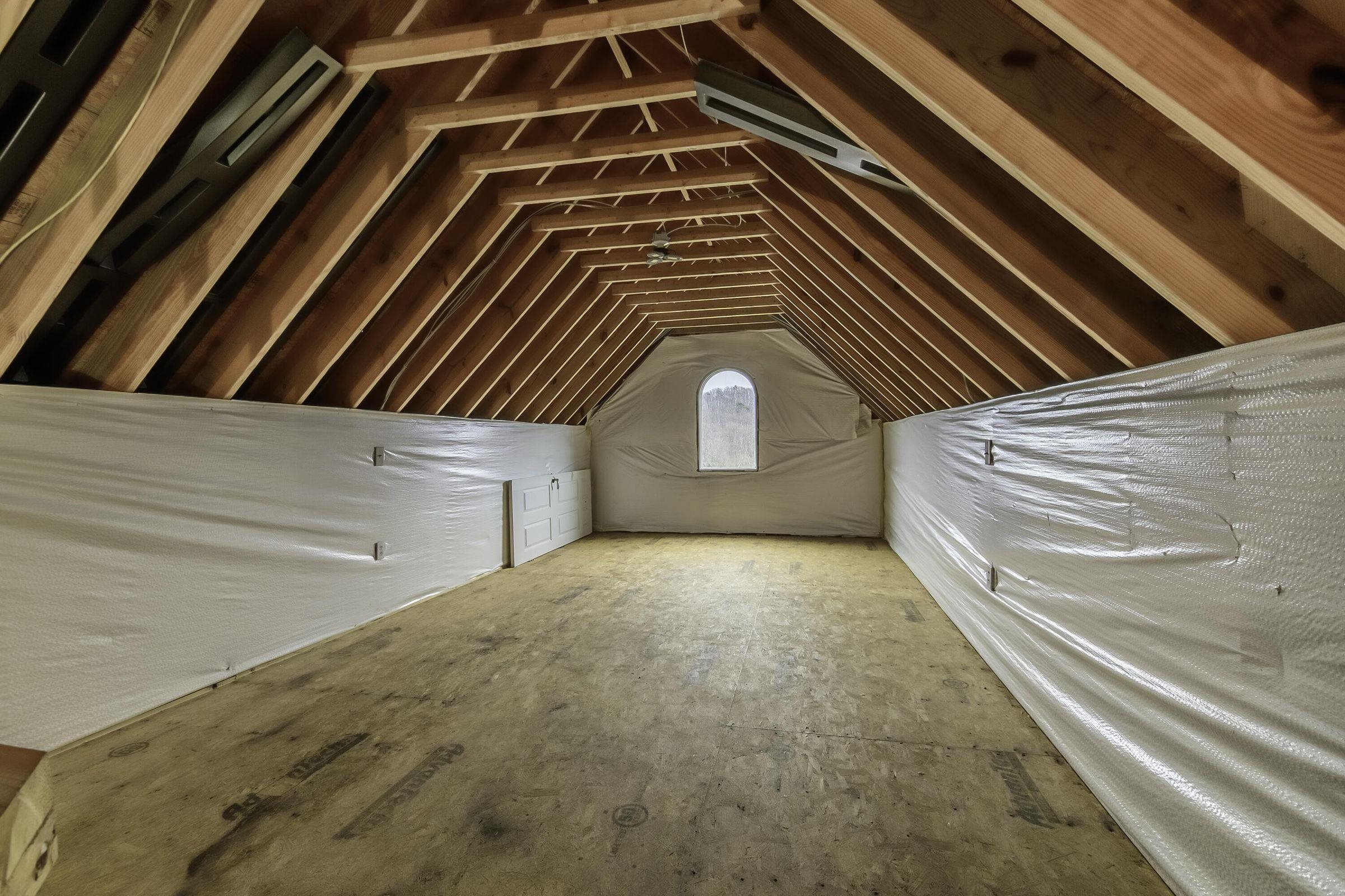 Storage space in the walk up attic.