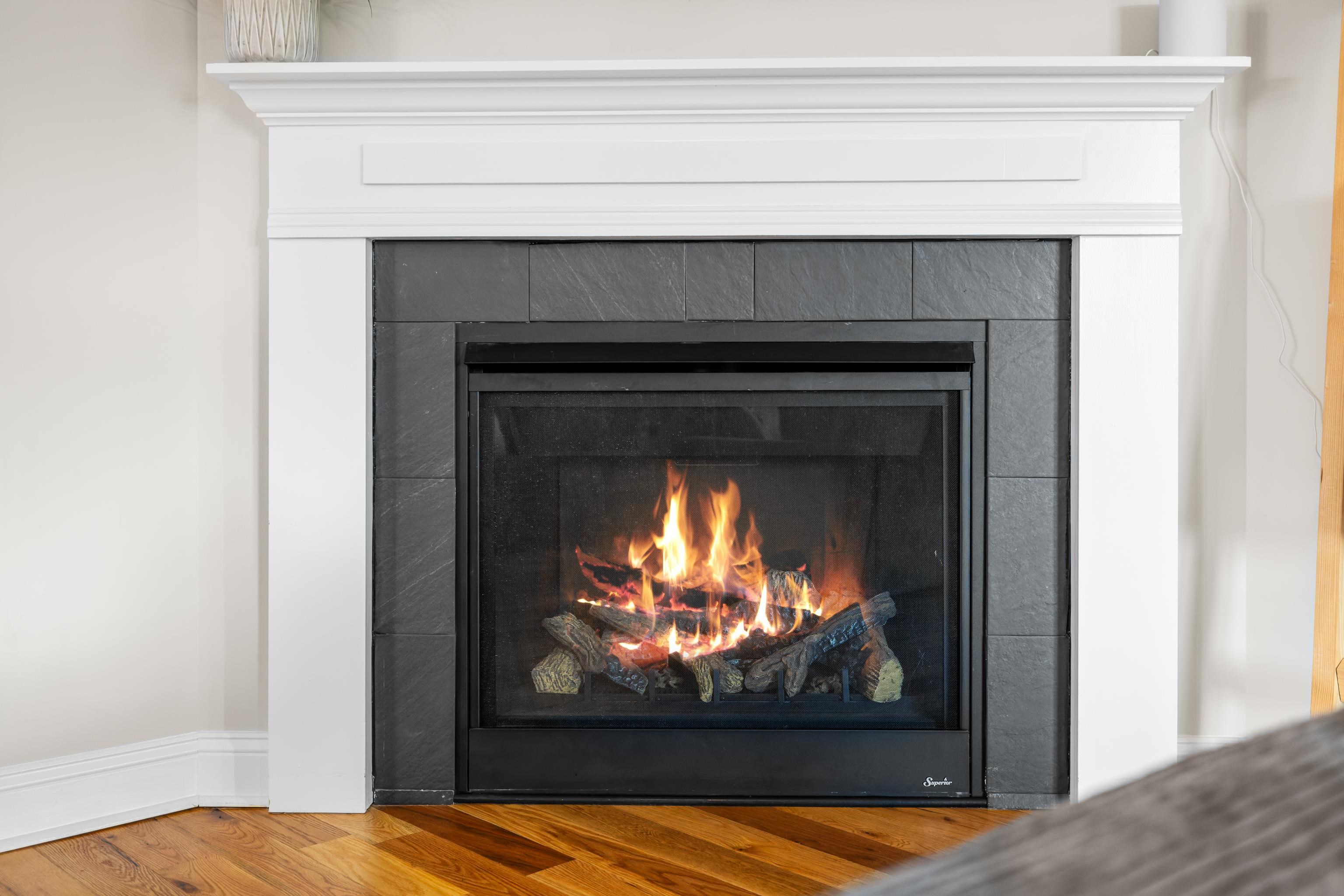 Fireplace is sold 'as is'. Needs propane tank set and hooked up.