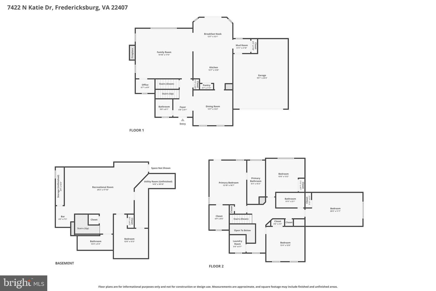 7422 N KATIE DR, FREDERICKSBURG, Virginia 22407, 4 Bedrooms Bedrooms, ,3 BathroomsBathrooms,Residential,For sale,7422 N KATIE DR,VASP2039288 MLS # VASP2039288
