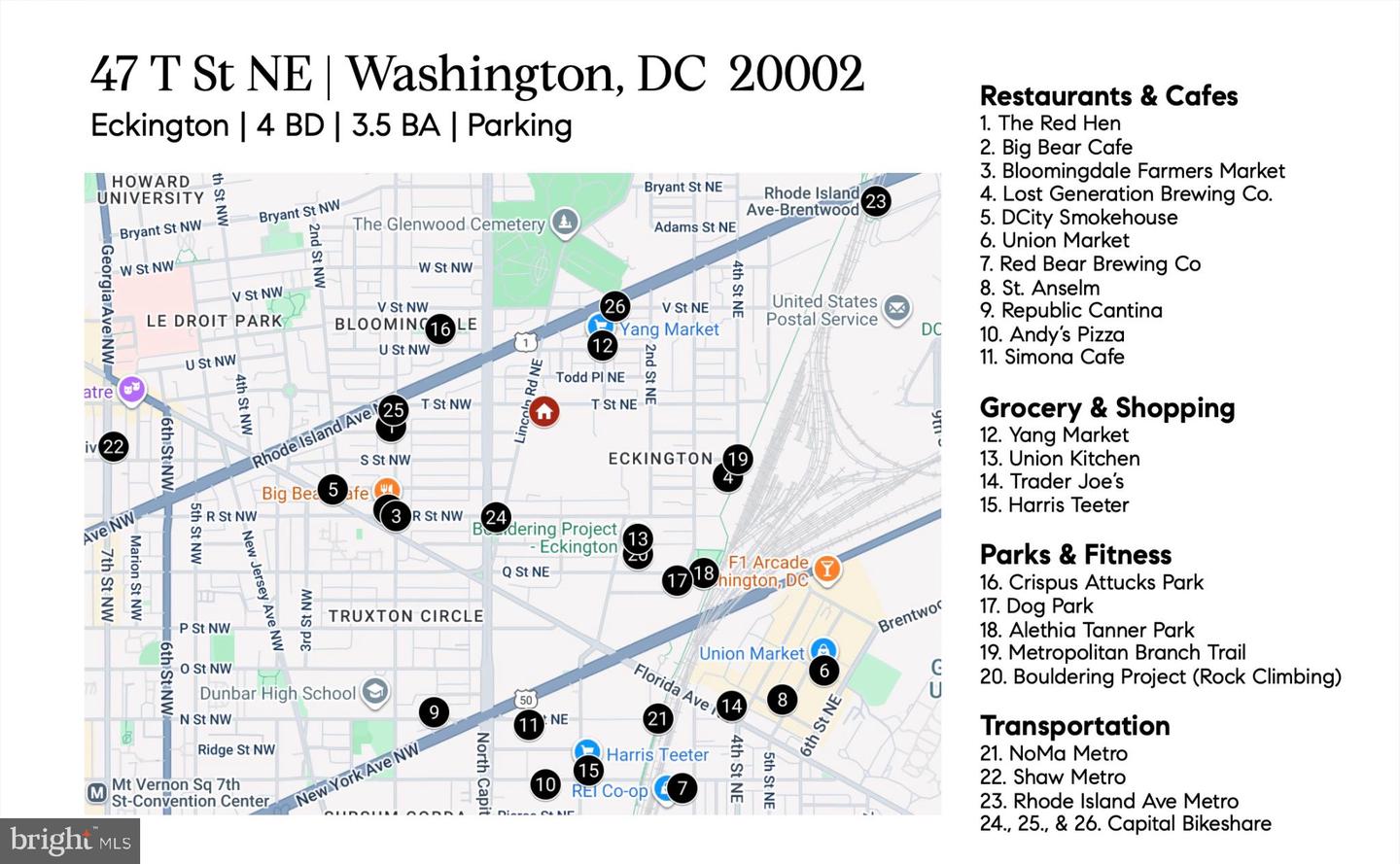 47 T ST NE, WASHINGTON, District Of Columbia 20002, 4 Bedrooms Bedrooms, ,3 BathroomsBathrooms,Residential,For sale,47 T ST NE,DCDC2247802 MLS # DCDC2247802