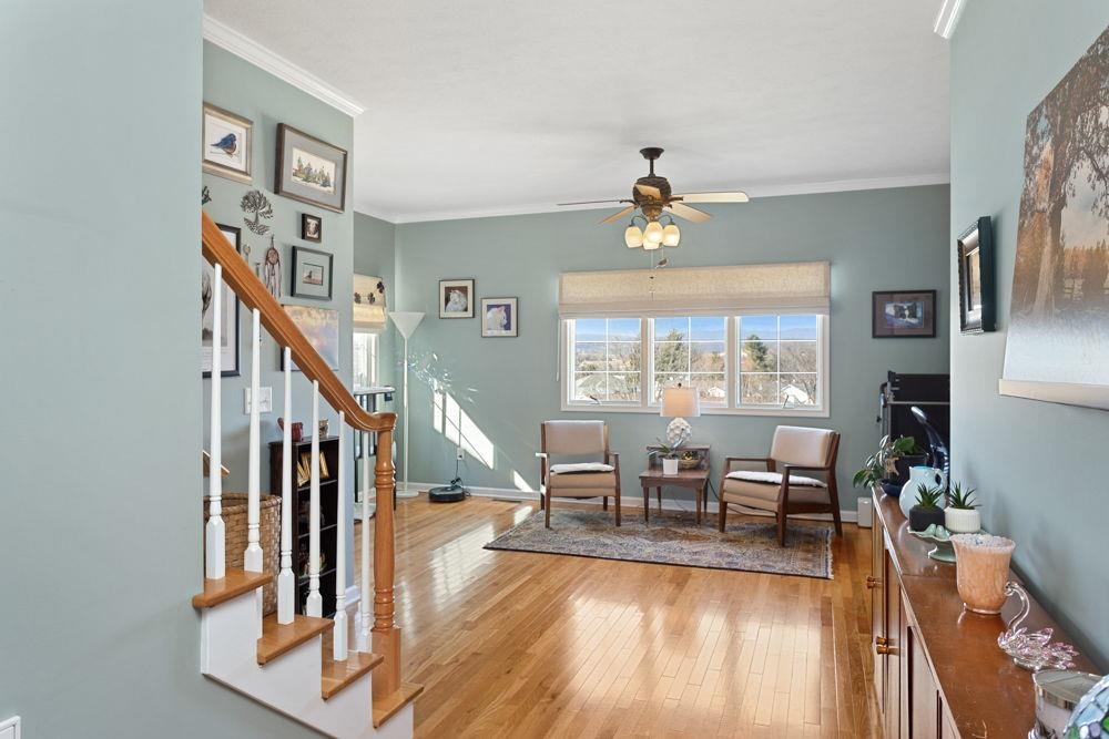 game room or office with access to rear deck.