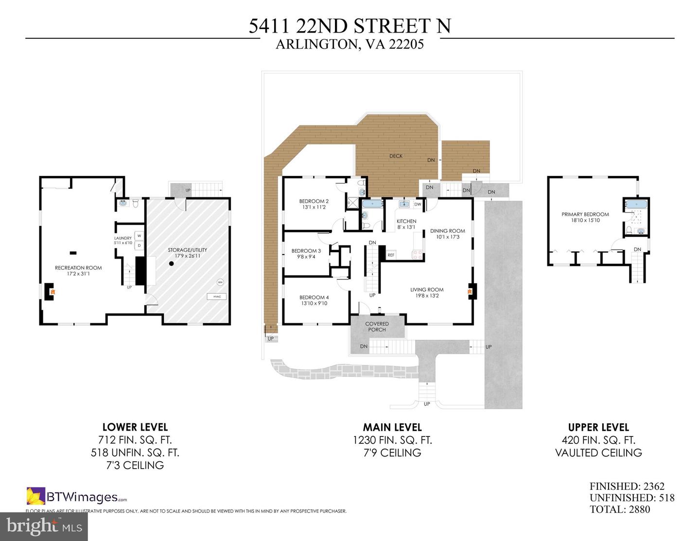 5411 22ND ST N, ARLINGTON, Virginia 22205, 4 Bedrooms Bedrooms, ,3 BathroomsBathrooms,Residential,For sale,5411 22ND ST N,VAAR2069296 MLS # VAAR2069296