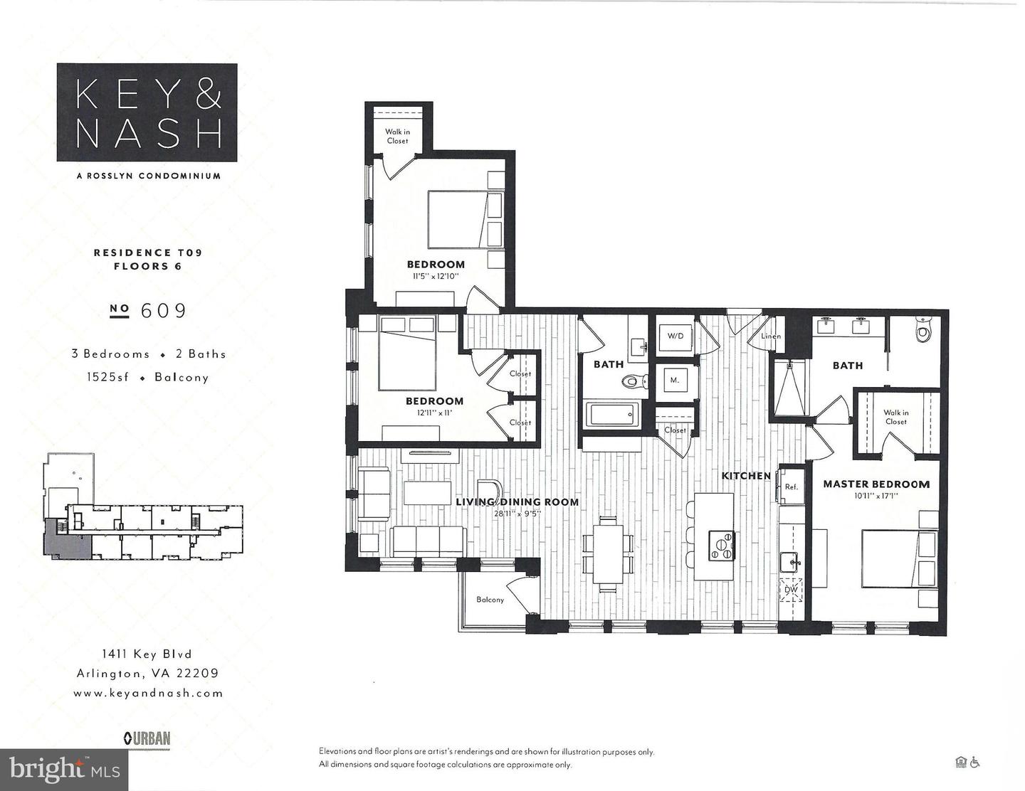 1411 KEY BLVD #609, ARLINGTON, Virginia 22209, 3 Bedrooms Bedrooms, ,2 BathroomsBathrooms,Residential,For sale,1411 KEY BLVD #609,VAAR2069352 MLS # VAAR2069352